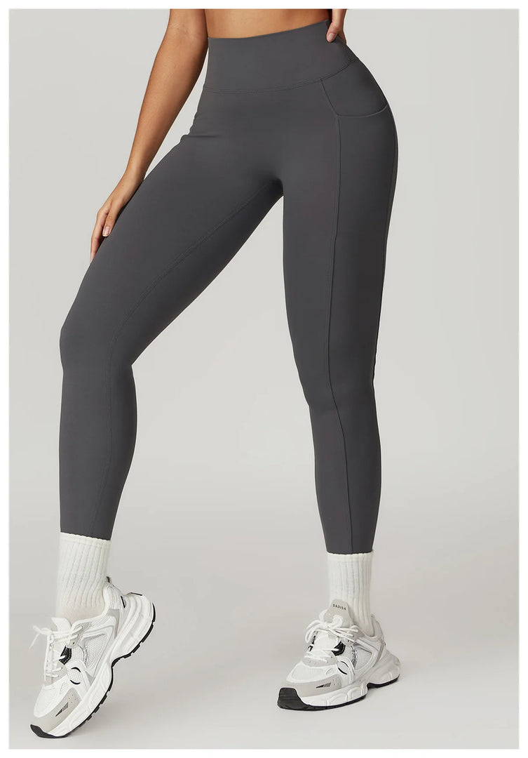 V Back Swept High Waist Contoured Leggings With Performance