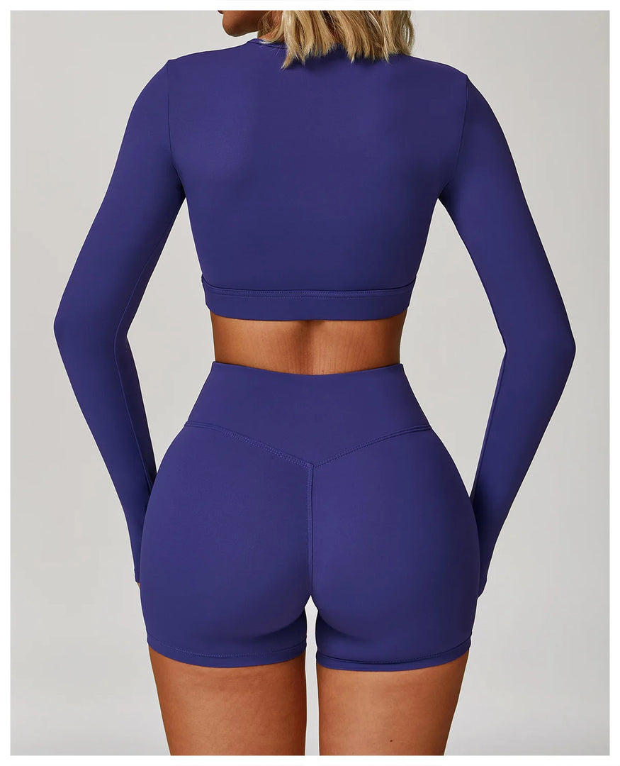 Sculpted Performance Long Sleeve Yoga Top Breathable