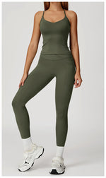 Load image into Gallery viewer, Two Piece Contoured Seamless Performance Athletic Set Nylon
