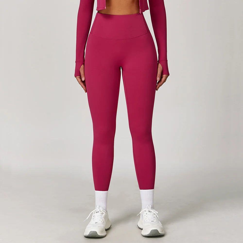 High Waist Contour Yoga Leggings Breathable Performance