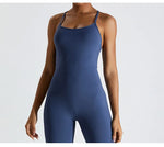 Load image into Gallery viewer, Backless Contour Yoga Jumpsuit Seamless Performance Wear
