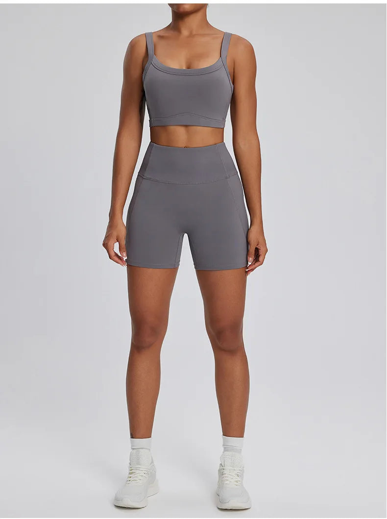 Contour Stretch Athleisure Bell Bottoms Set Nylon Spandex