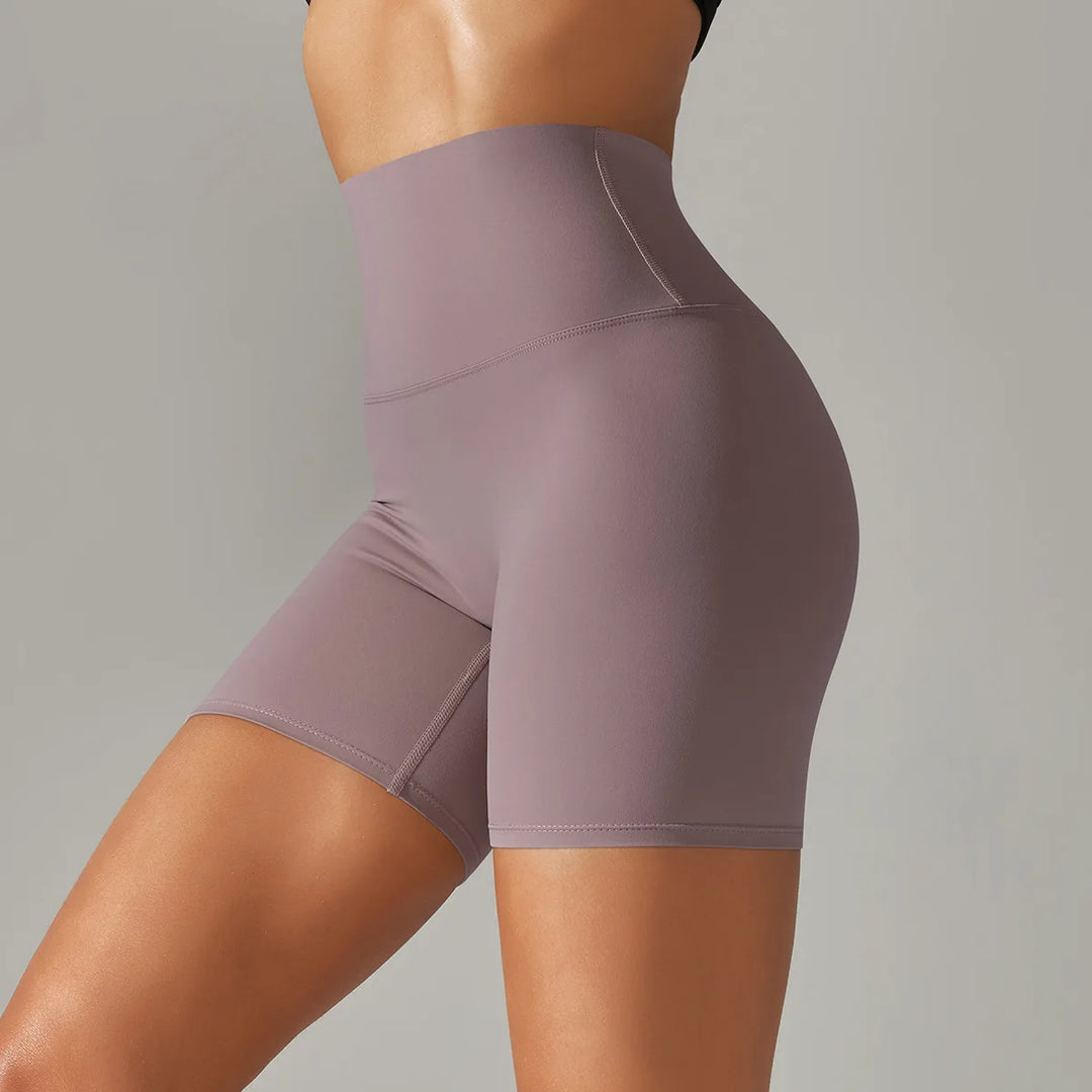 Luxurious High Waist Breathable Yoga Shorts Contour