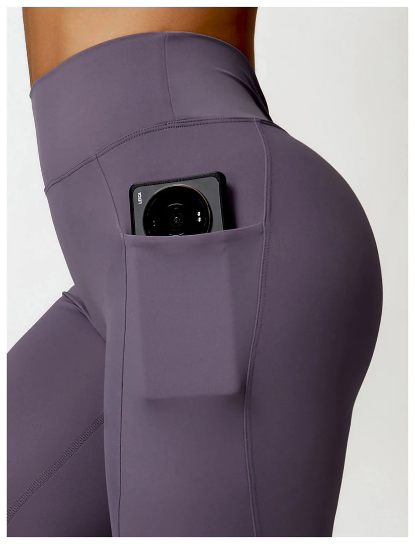 V Back Swept High Waist Contoured Leggings With Performance