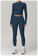 Load image into Gallery viewer, Signature 2 Piece Yoga Ensemble Nylon Plus Performance
