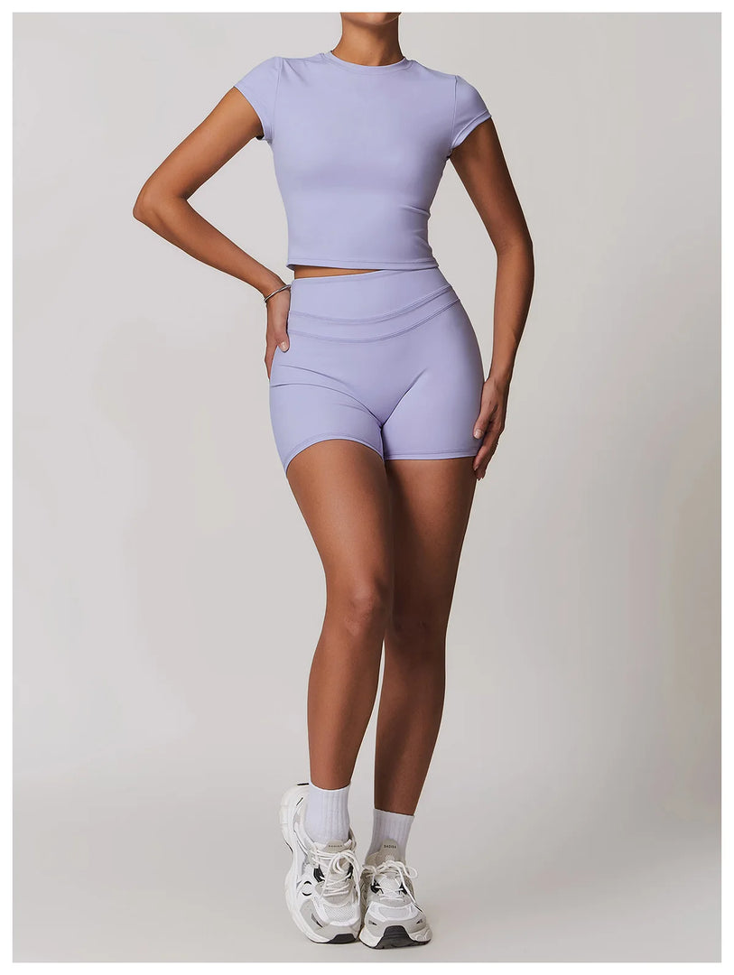 Performance Contoured Seamless Yoga Shirt Quick Dry