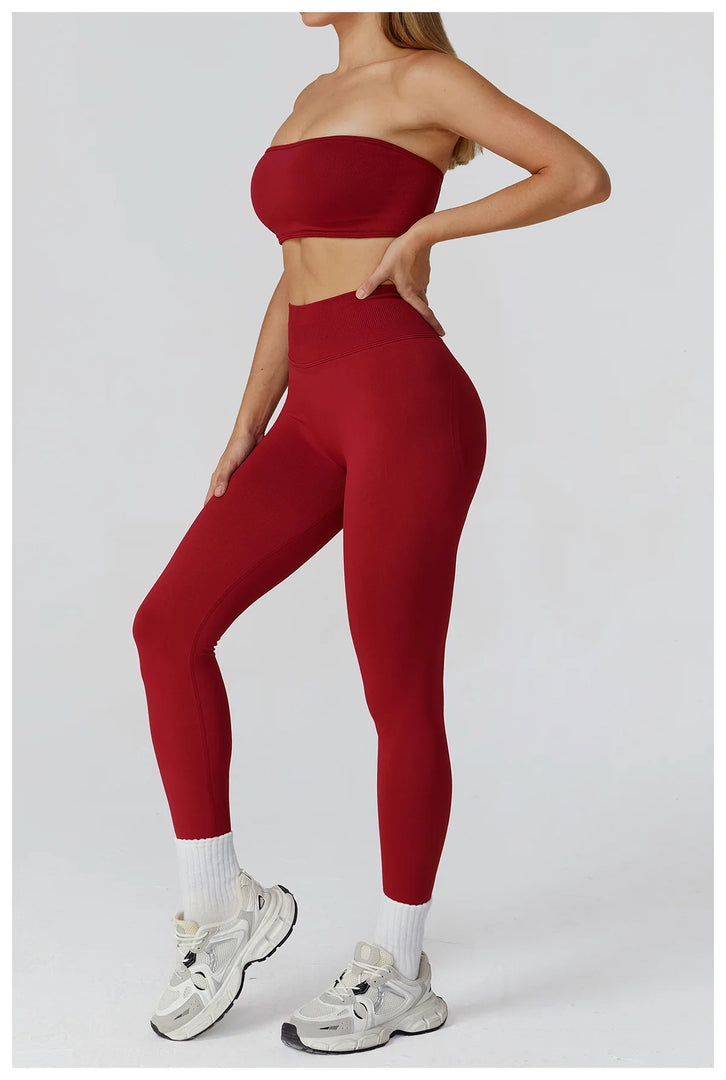 Seamless Contour Yoga Bra Open Back For Athleisure Wear