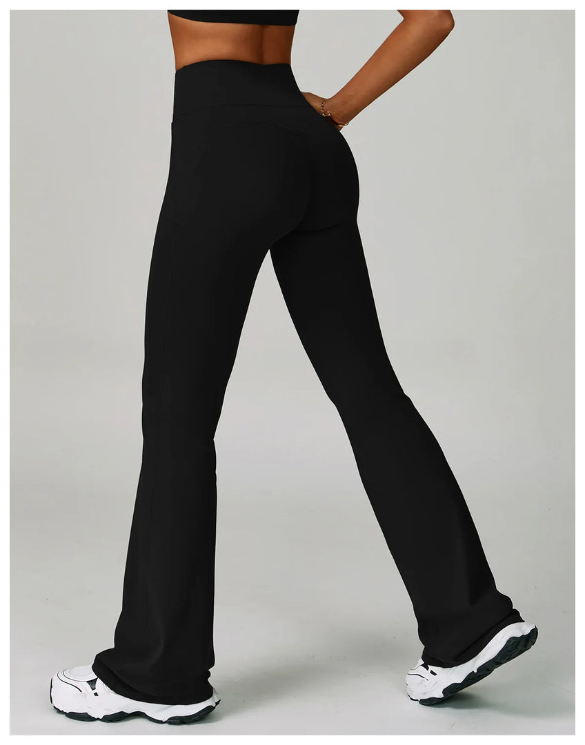 Performance High Waist Contoured Leggings With Wide Leg