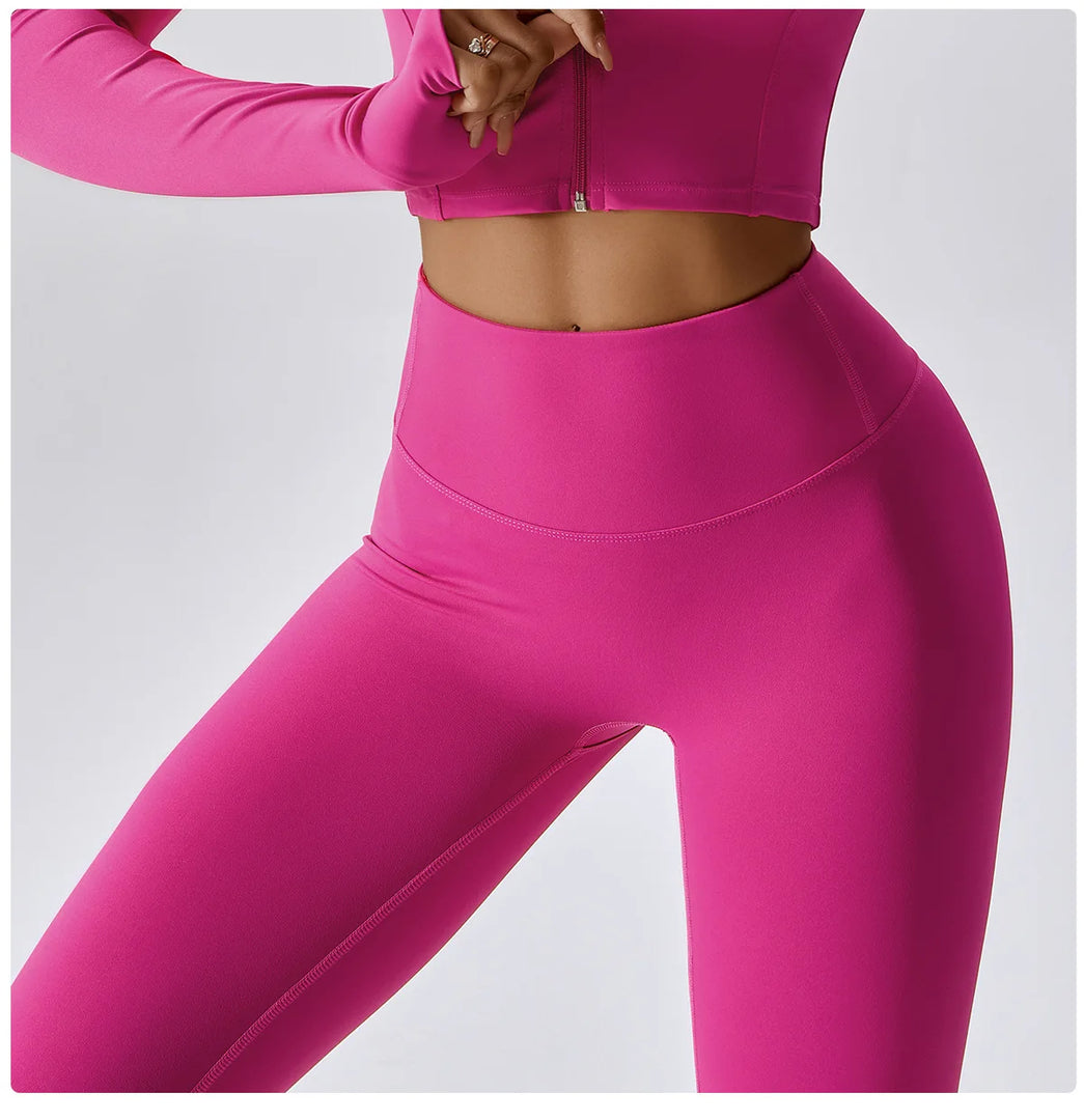 High Waist Contour Yoga Leggings Breathable Performance