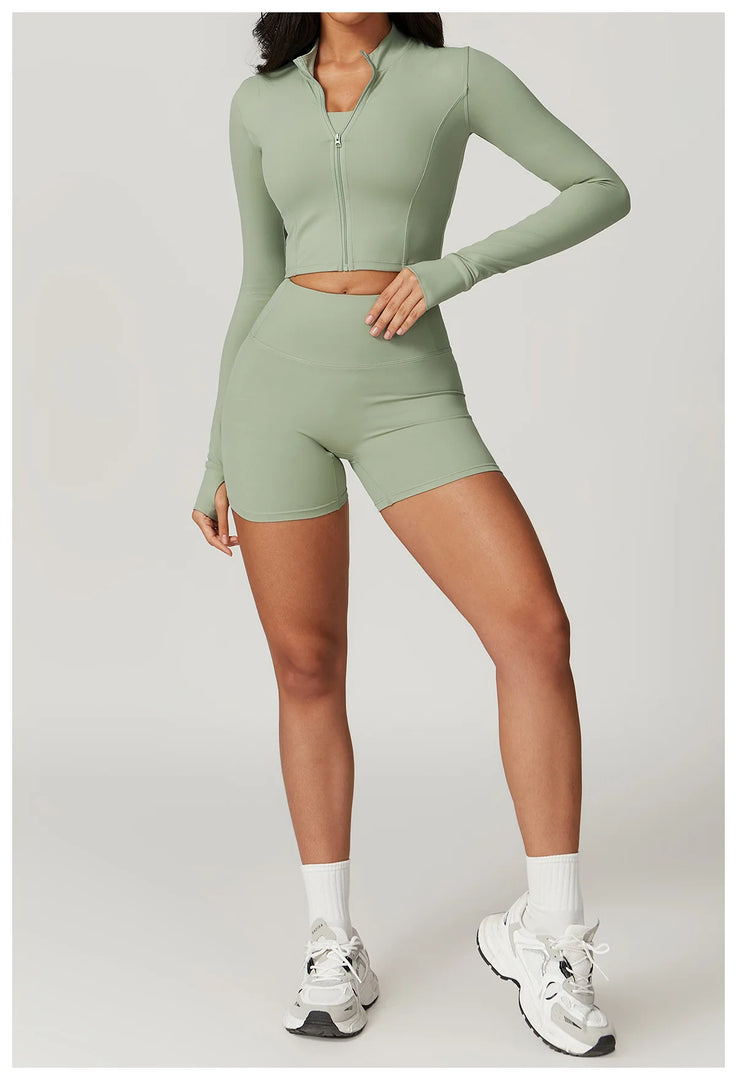 Three Piece Breathable Yoga Tracksuit Pro For Performance