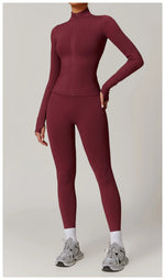 Load image into Gallery viewer, Seamless Long Sleeve Performance Jacket Zip Front Nylon
