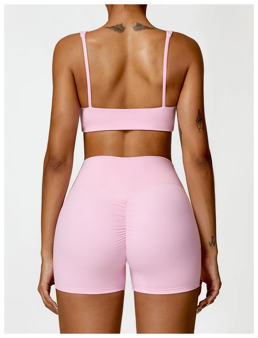 Contoured Padded Sling Seamless Sports Bra Quick Dry