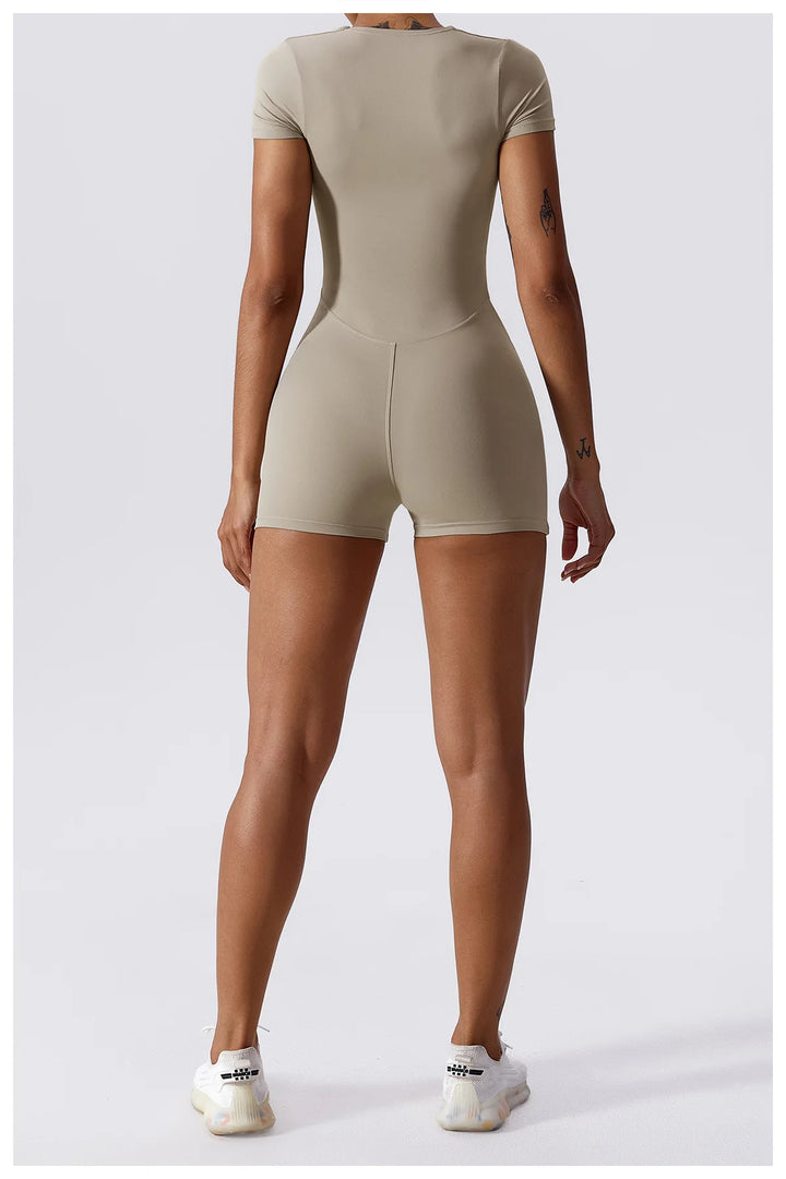 Soft Premium Contoured All In One Yoga Bodysuit Sleeves