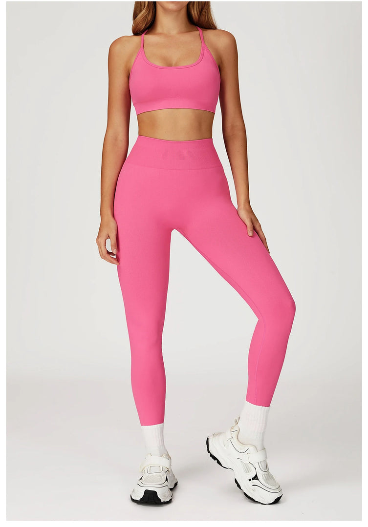 Seamless Contour Two Piece Yoga Set for Performance