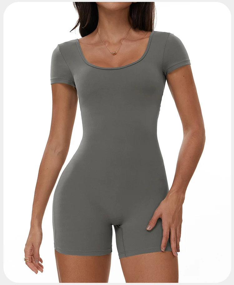 Backless Contour Jumpsuit Breathable Performance Nylon