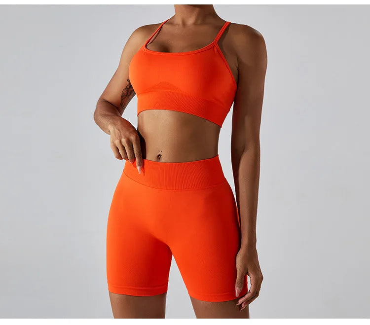 Seamless Contour 2 Piece Sculpted Yoga Wear Breathable