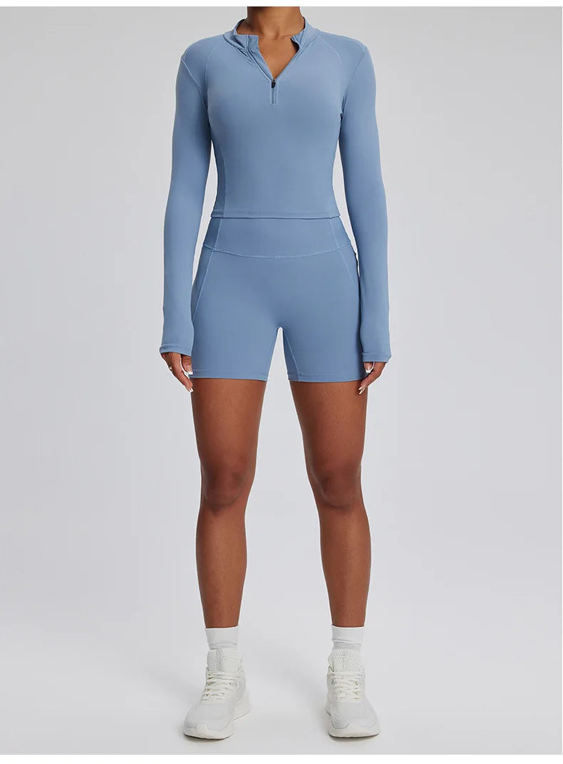 Contour Stretch Athleisure Bell Bottoms Set Nylon Spandex