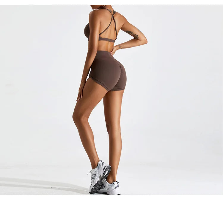 Seamless Back Contour Sport Bra Moisture-Wicking Quick-Dry