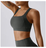 Load image into Gallery viewer, Crossed Shoulder Strap Yoga Bra Premium Nylon Spandex

