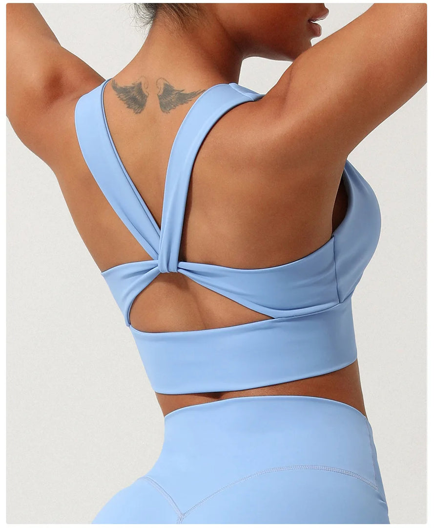 Breathable Cross Strap Contour Padded Luxurious Bra