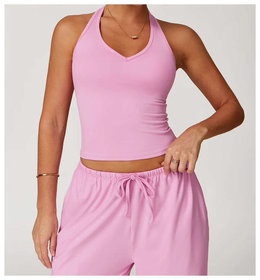 Breathable Impact Contour Yoga Sports Bra Elevation