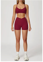 Load image into Gallery viewer, Two Piece Contoured Seamless Performance Athletic Set Nylon
