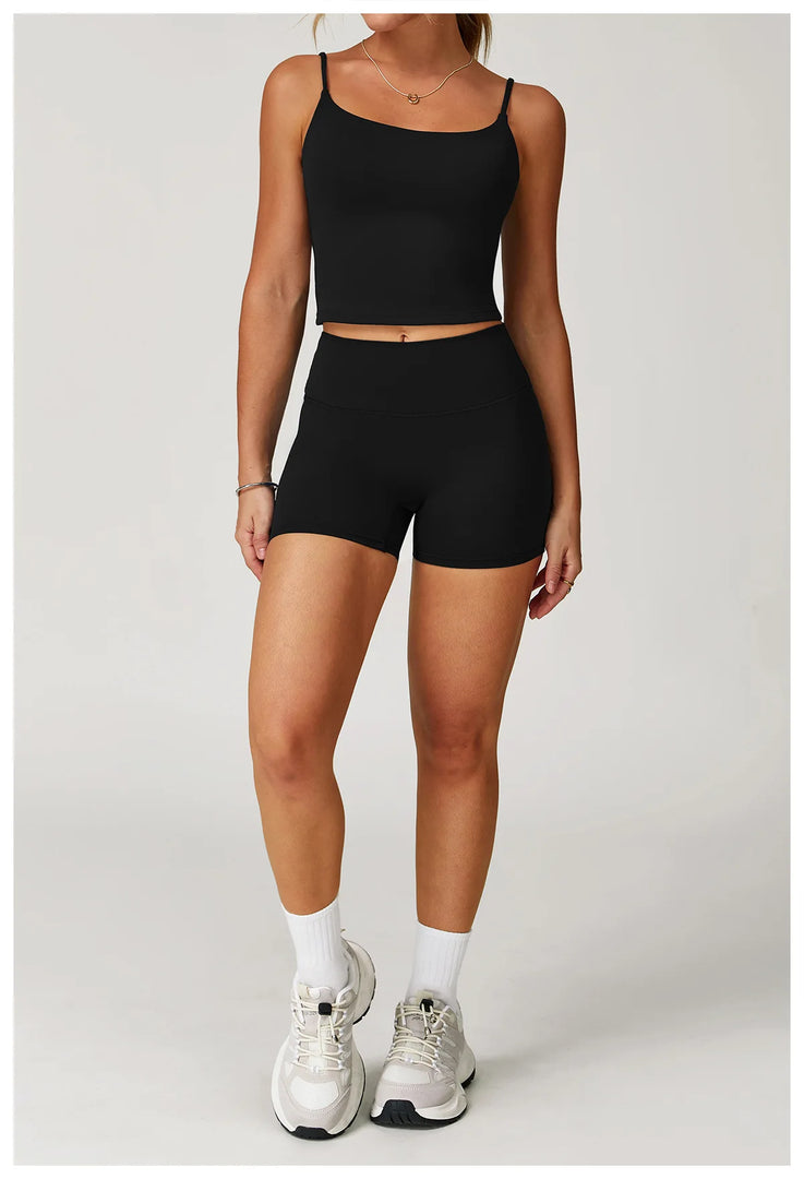 Performance Contour Seamless Two Piece Yoga Bra Set Nylon