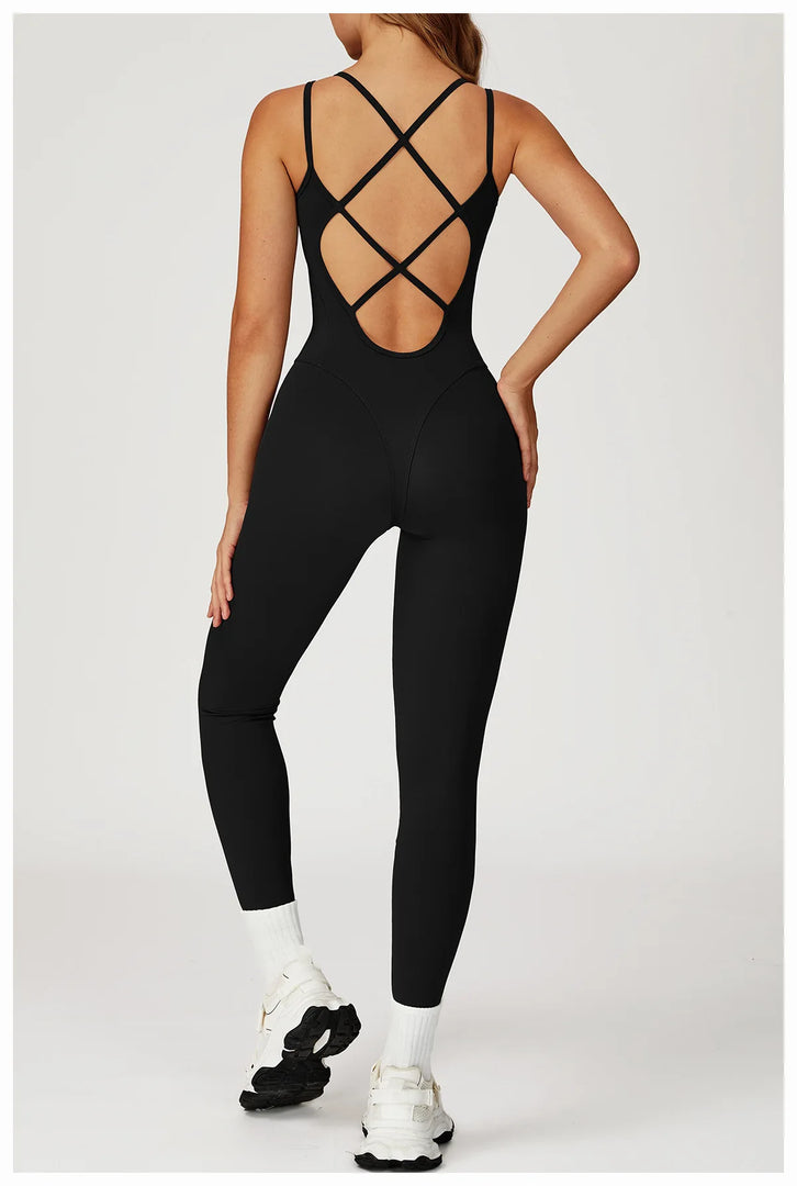 Elevated Contour Performance Breathable Jumpsuit Nylon Knit