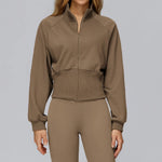 Load image into Gallery viewer, Wind Proof Zip Front Standing Collar Sweat Shirt Regular Fit
