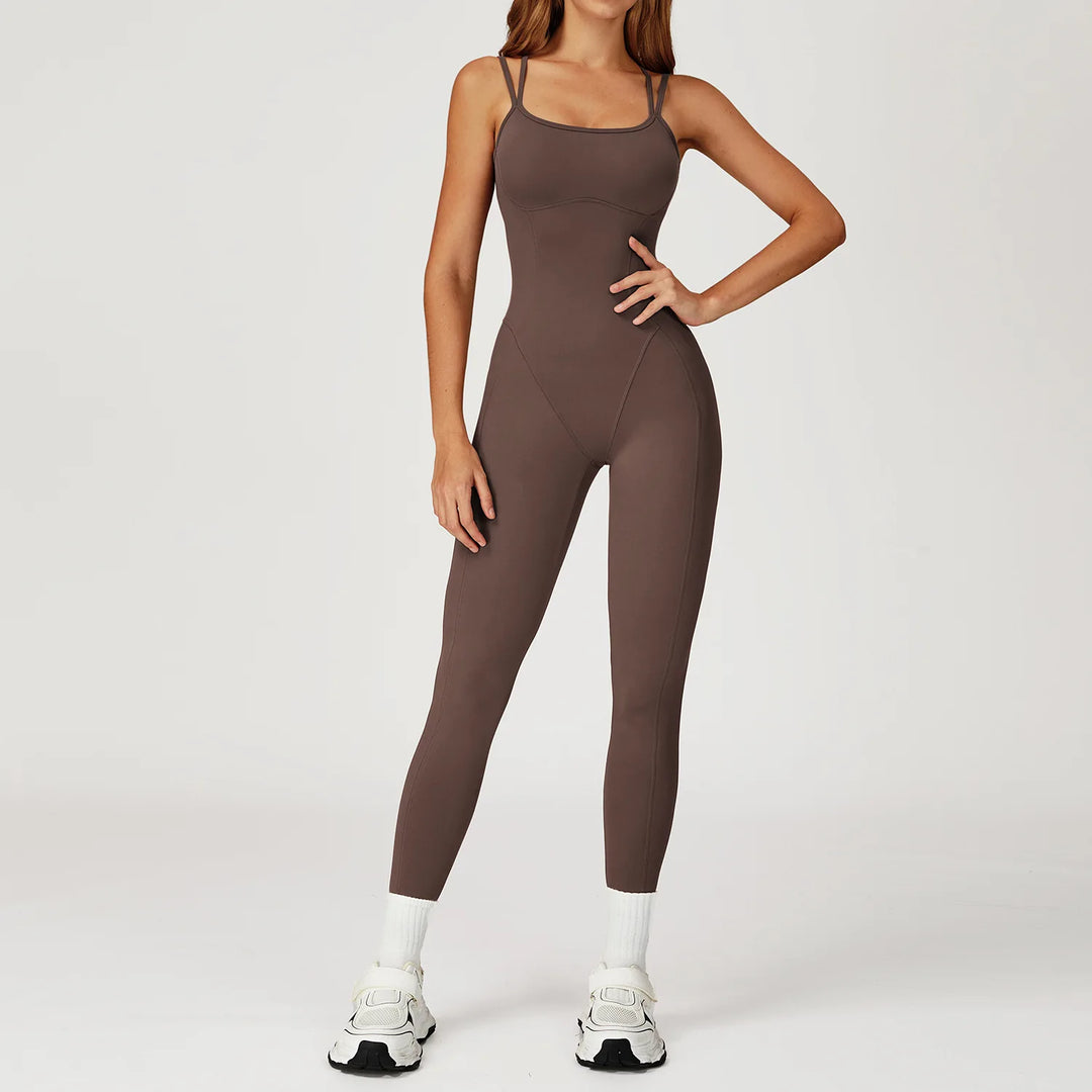 Elevated Contour Performance Breathable Jumpsuit Nylon Knit