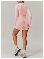 Load image into Gallery viewer, Performance Contoured Zippered Yoga Outfit Long Sleeve
