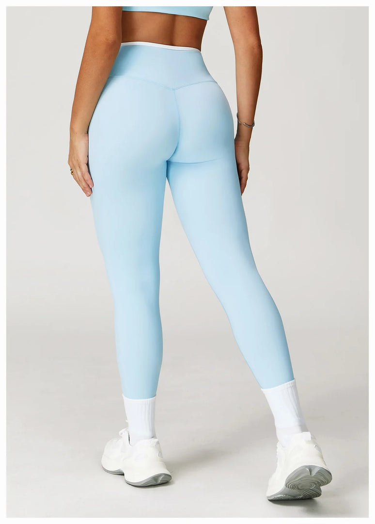 High Waist Sculpt Leggings Breathable Knit Performance Wear