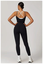 Load image into Gallery viewer, Color Blocking Seamless Yoga Jumpsuit Exquisite Fit
