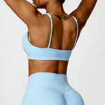 Load image into Gallery viewer, Contoured Padded Sling Seamless Sports Bra Quick Dry
