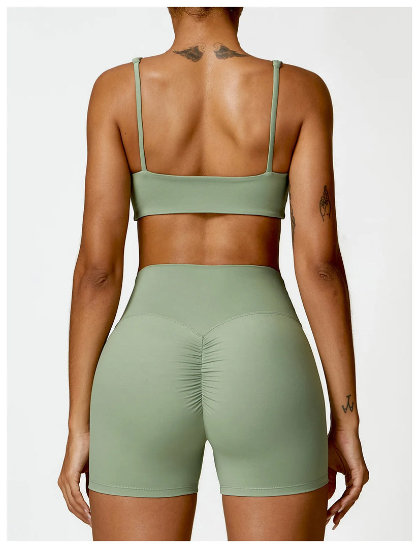 Contoured Padded Sling Seamless Sports Bra Quick Dry