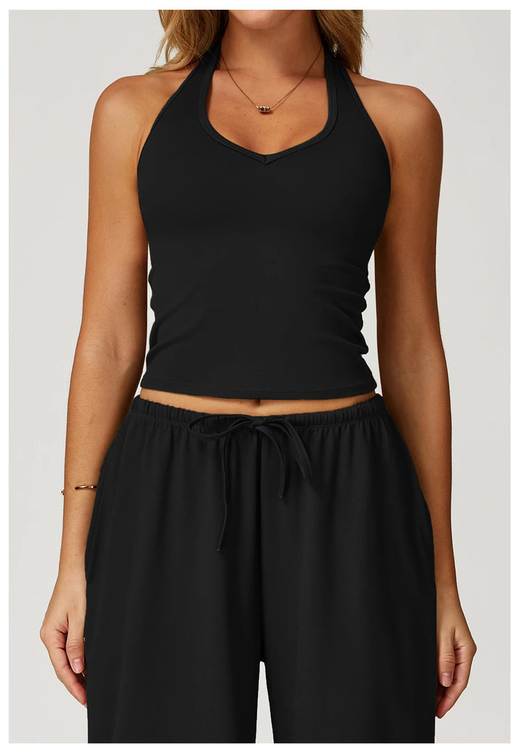 Breathable Impact Contour Yoga Sports Bra Elevation