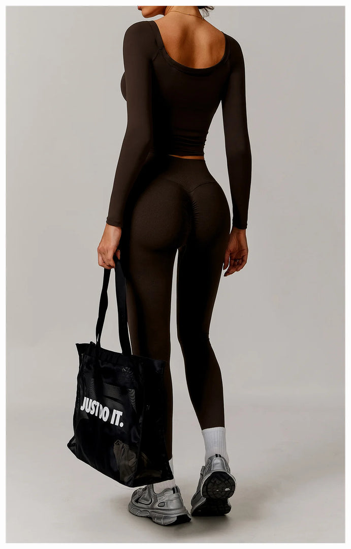 High Waist Contoured Seamless Leggings for Performance