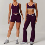 Load image into Gallery viewer, Breathable Two Piece Performance Yoga Set Contour Leggings
