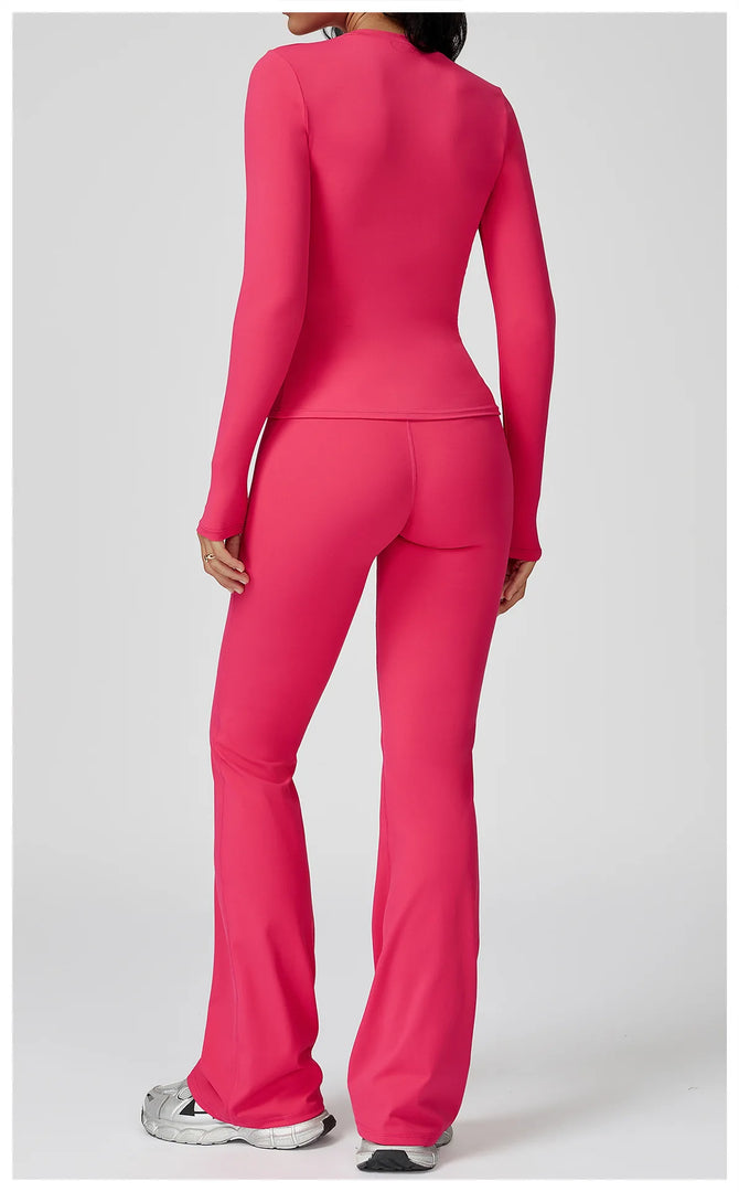 Luxurious Contour 2 Piece Yoga Athleisure Set Nylon