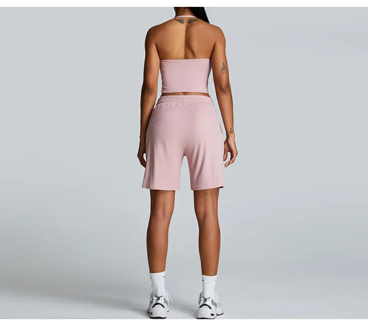 Feather Light Bra Interlocking Open Back Halter Contour