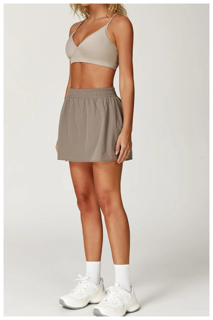 High Waist Contoured Breathable Yoga Short Skirt