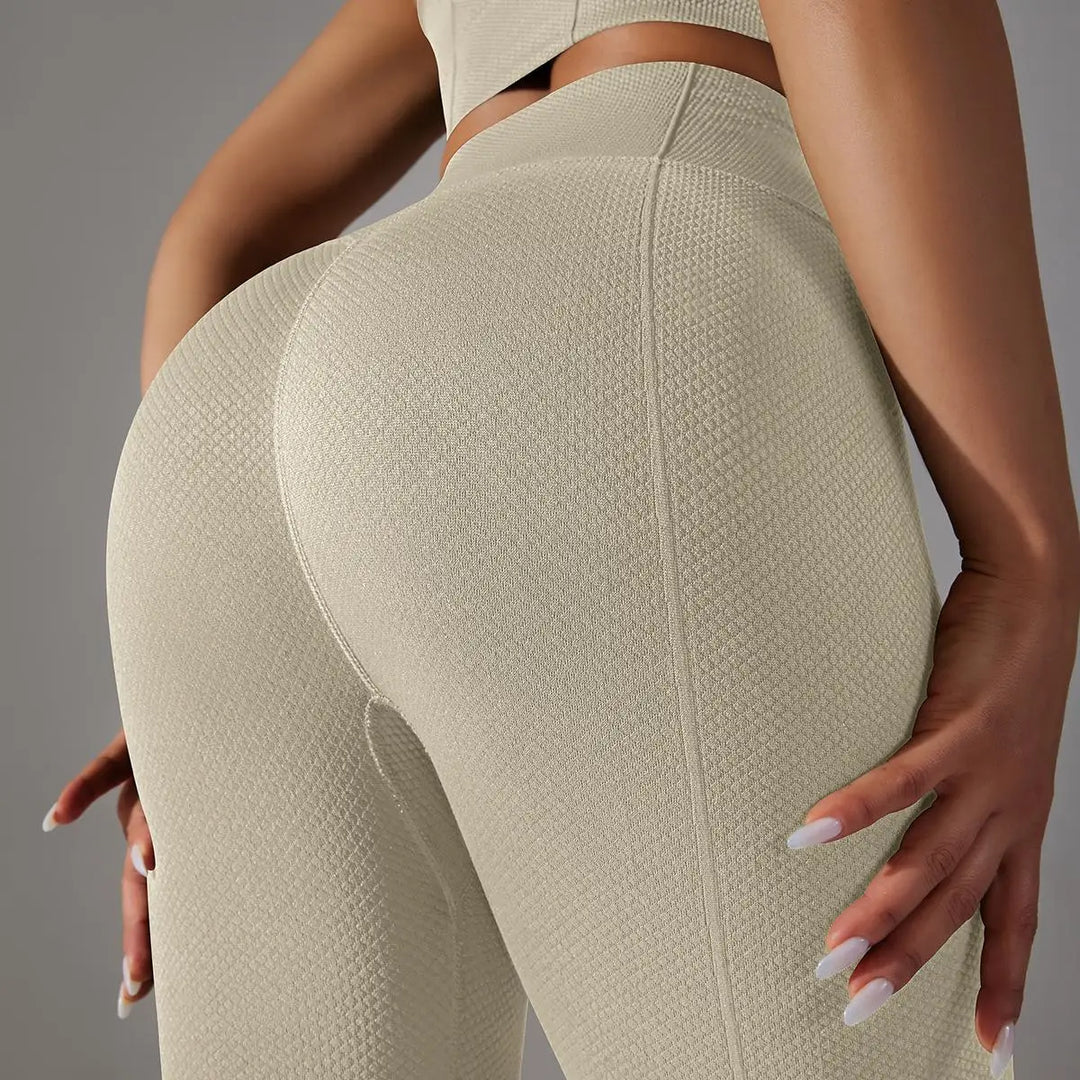 Ribbed Scrunch Contour Seamless High Waist Leggings