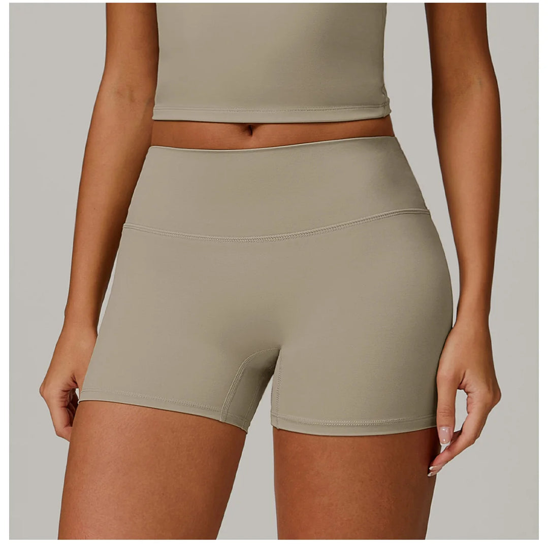 Running High Waist Contoured Scrunching Shorts Nylon