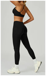 Load image into Gallery viewer, Cross Waist High Rise Contoured Elegance Yoga Leggings
