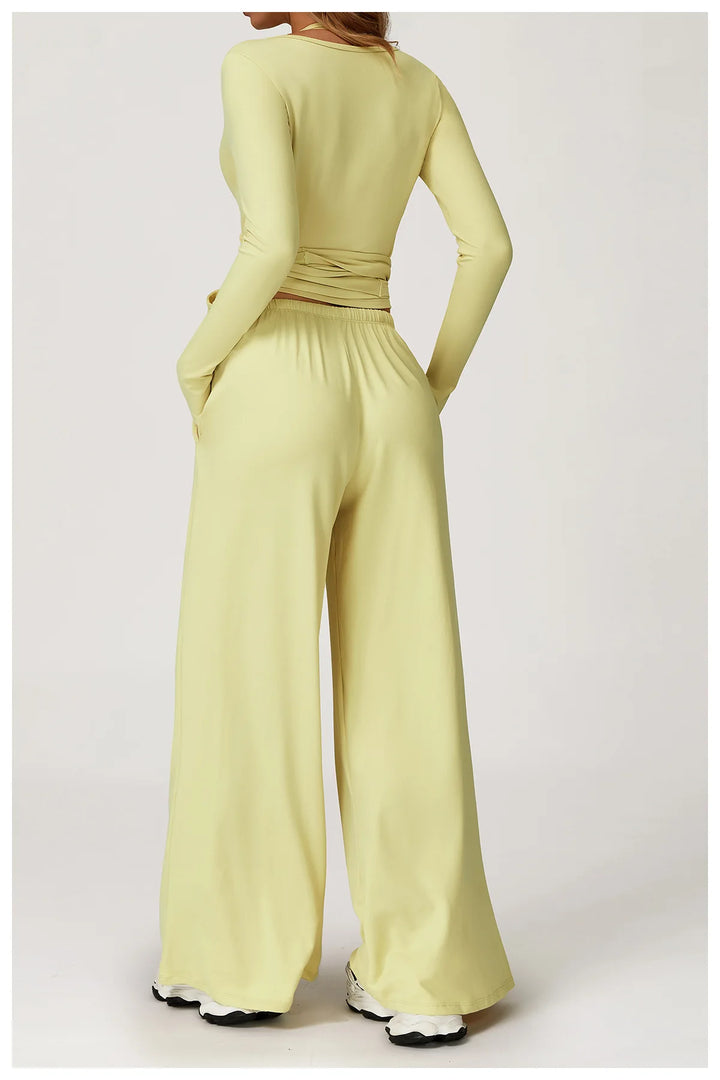 Premium Extended Sleeve Contour Yoga Top Performance