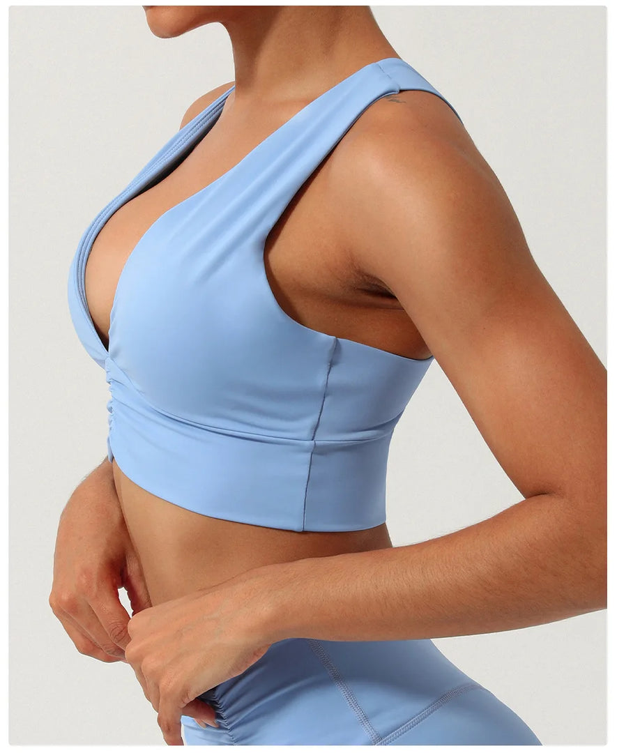 Breathable Cross Strap Contour Padded Luxurious Bra