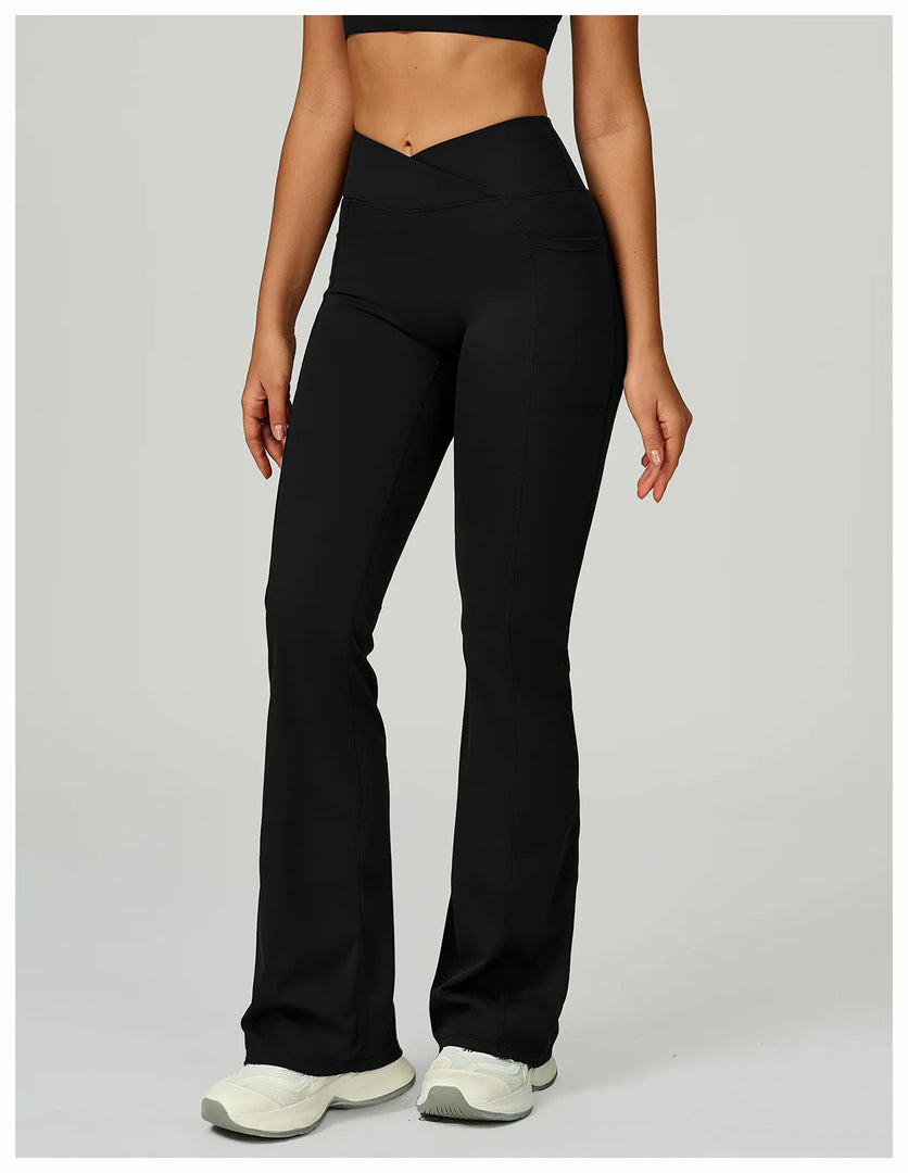 Luxuriously High Waist Bell Bottom Contour Leggings