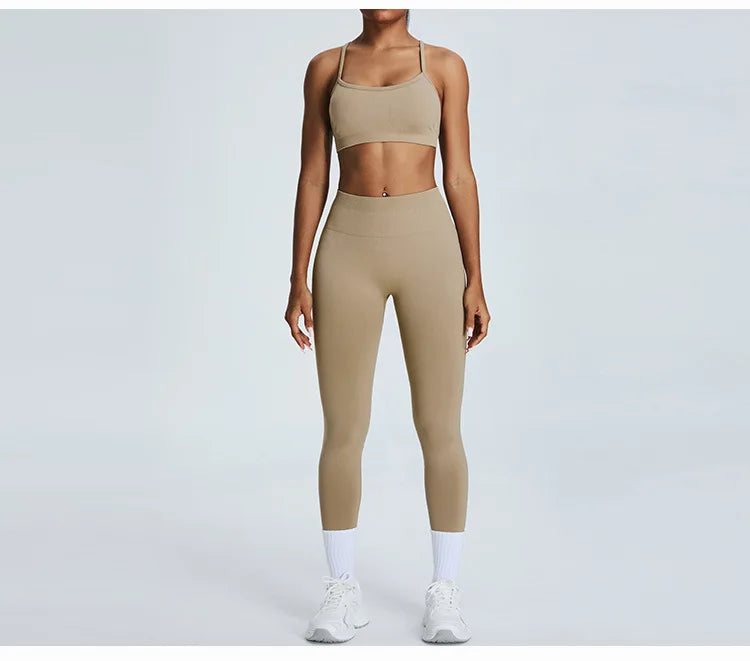 Cross Strap Seamless Yoga Bralette Premium Performance Fit