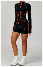 Load image into Gallery viewer, Contoured Zip Front Performance Tracksuit Yoga Set Premium
