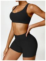 Load image into Gallery viewer, Seamless Two Piece Yoga Set Contour Silhouette Leggings
